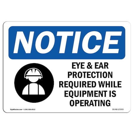 Signmission OSHA Notice Sign, OSHA-PPE-Multiple-Sign-, 18in X 12in Rigid Plastic, 18" W, 12" H, Landscape OS-NS-P-1218-L-17059